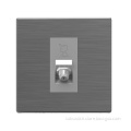 TV Satellite Stainless Cover 45 degree wall socket